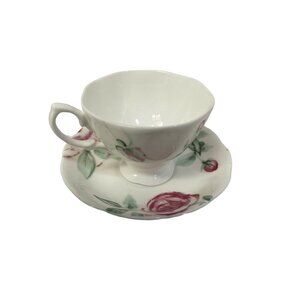 Vintage, Rare Royal Albert Coffee Cup‎ & Saucer Rose Clouds  H5232 No Chips